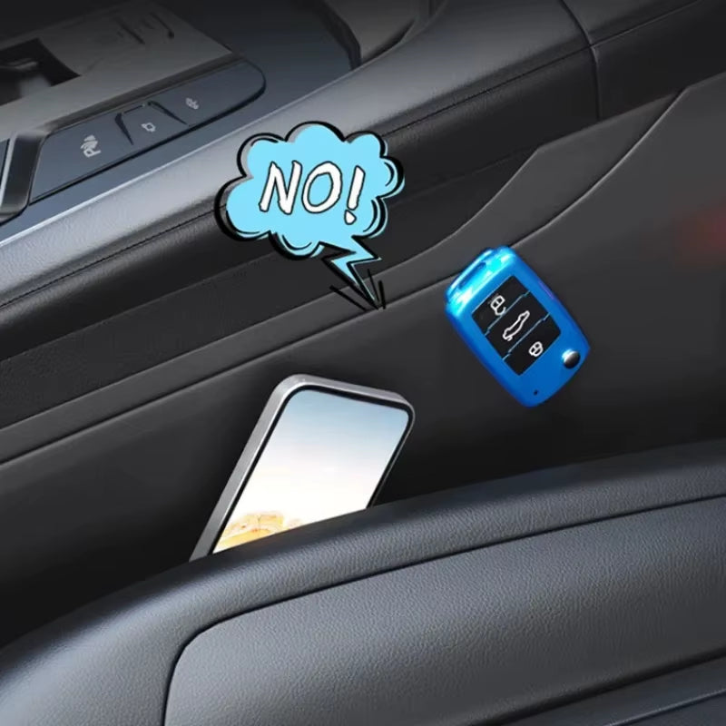 Car Seat Gap Filler 1Pair Center Console Side Crevice Filler Strip Elastic Seat Gap Filling Strip Drop Blocker