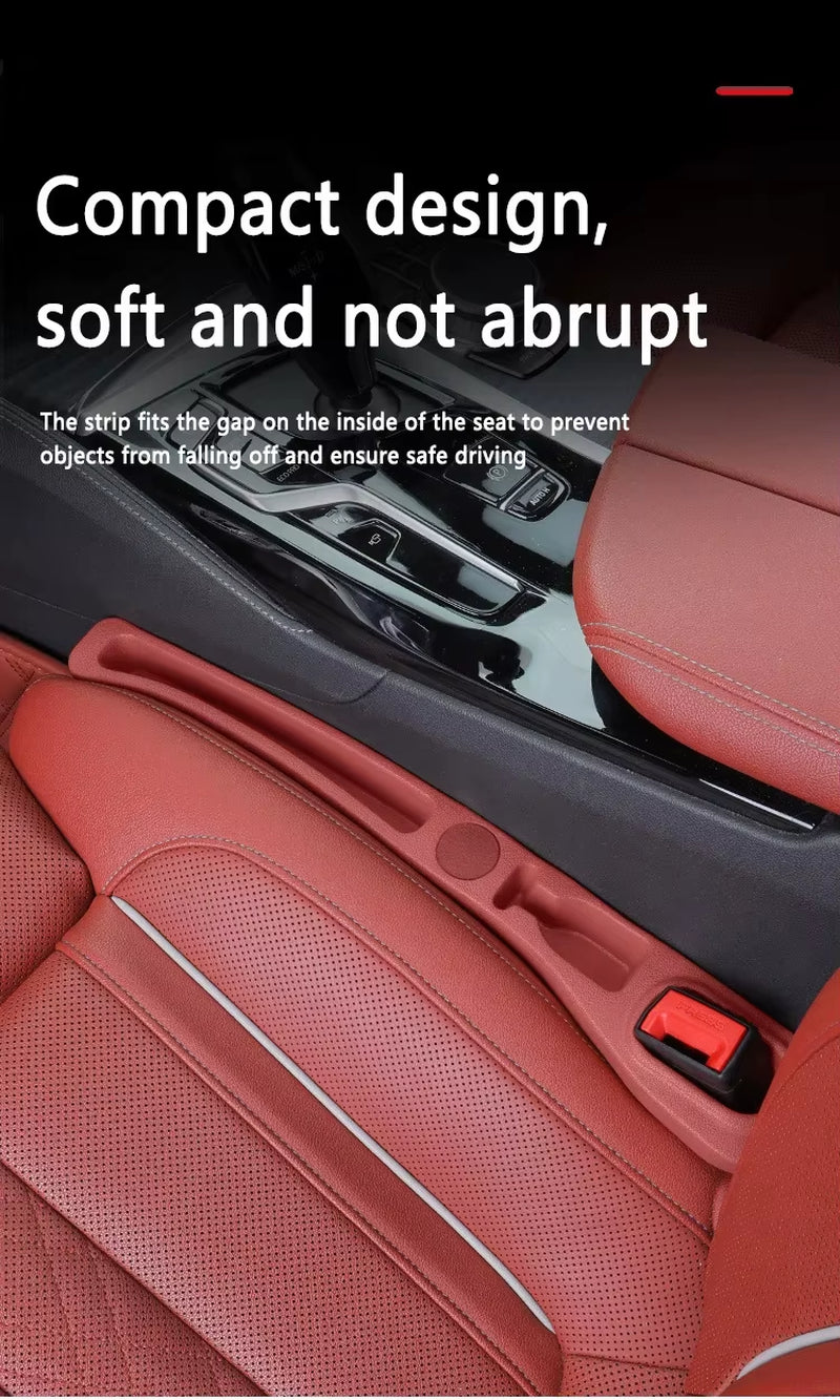 Car Seat Gap Filler 1Pair Center Console Side Crevice Filler Strip Elastic Seat Gap Filling Strip Drop Blocker