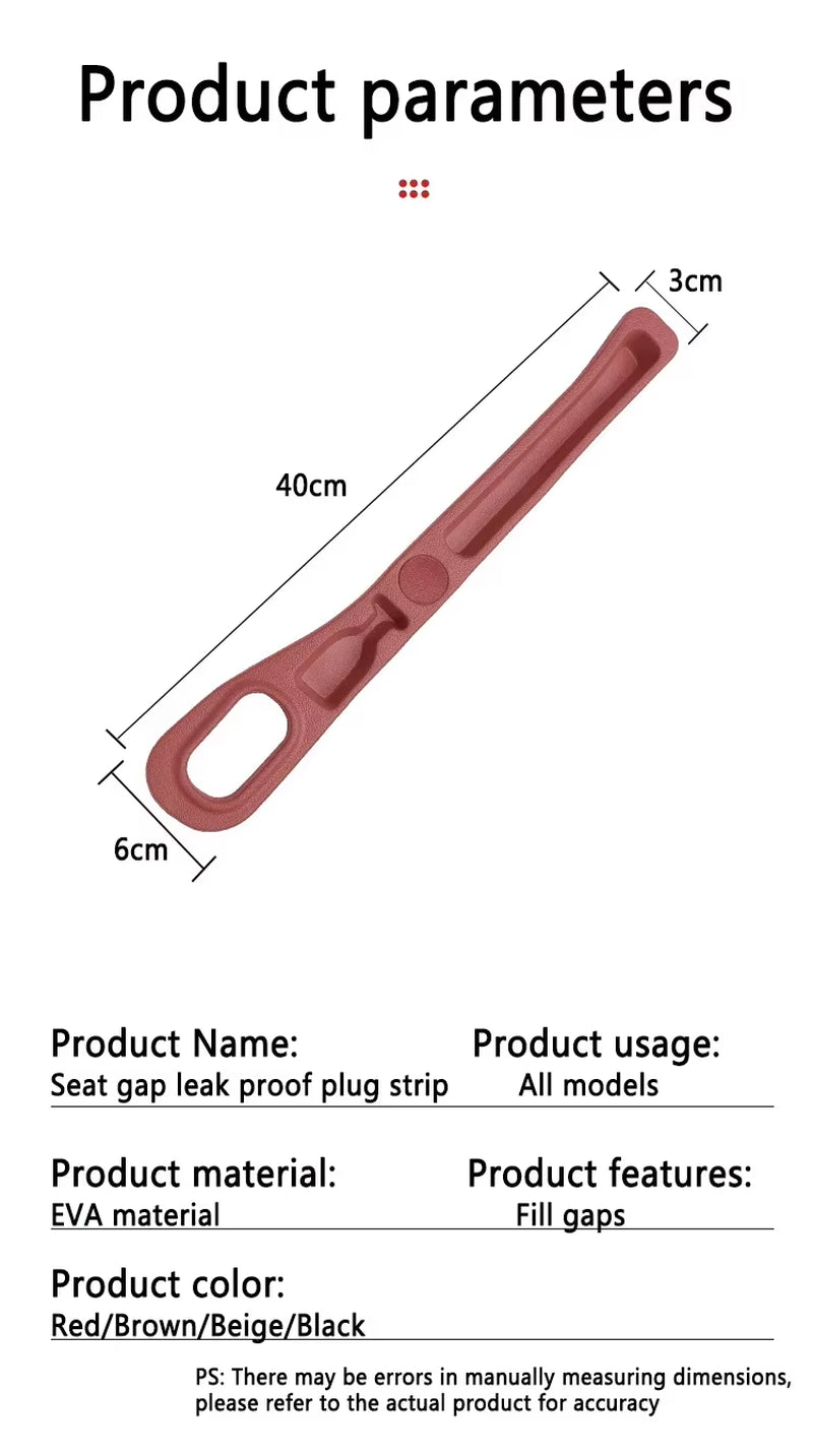 Car Seat Gap Filler 1Pair Center Console Side Crevice Filler Strip Elastic Seat Gap Filling Strip Drop Blocker