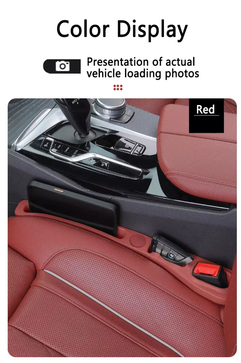 Car Seat Gap Filler 1Pair Center Console Side Crevice Filler Strip Elastic Seat Gap Filling Strip Drop Blocker